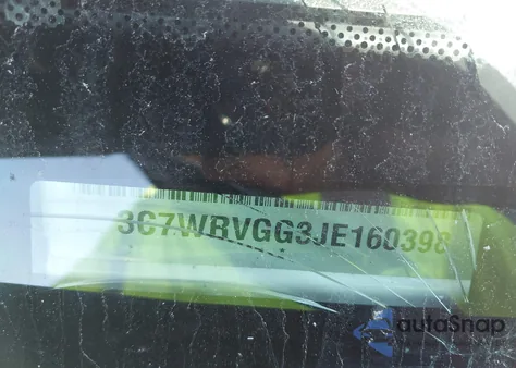 2018 Ram Promaster 3500 Cab Low Roof из США, поврежденный, VIN 3C7WRVGG3JE160398